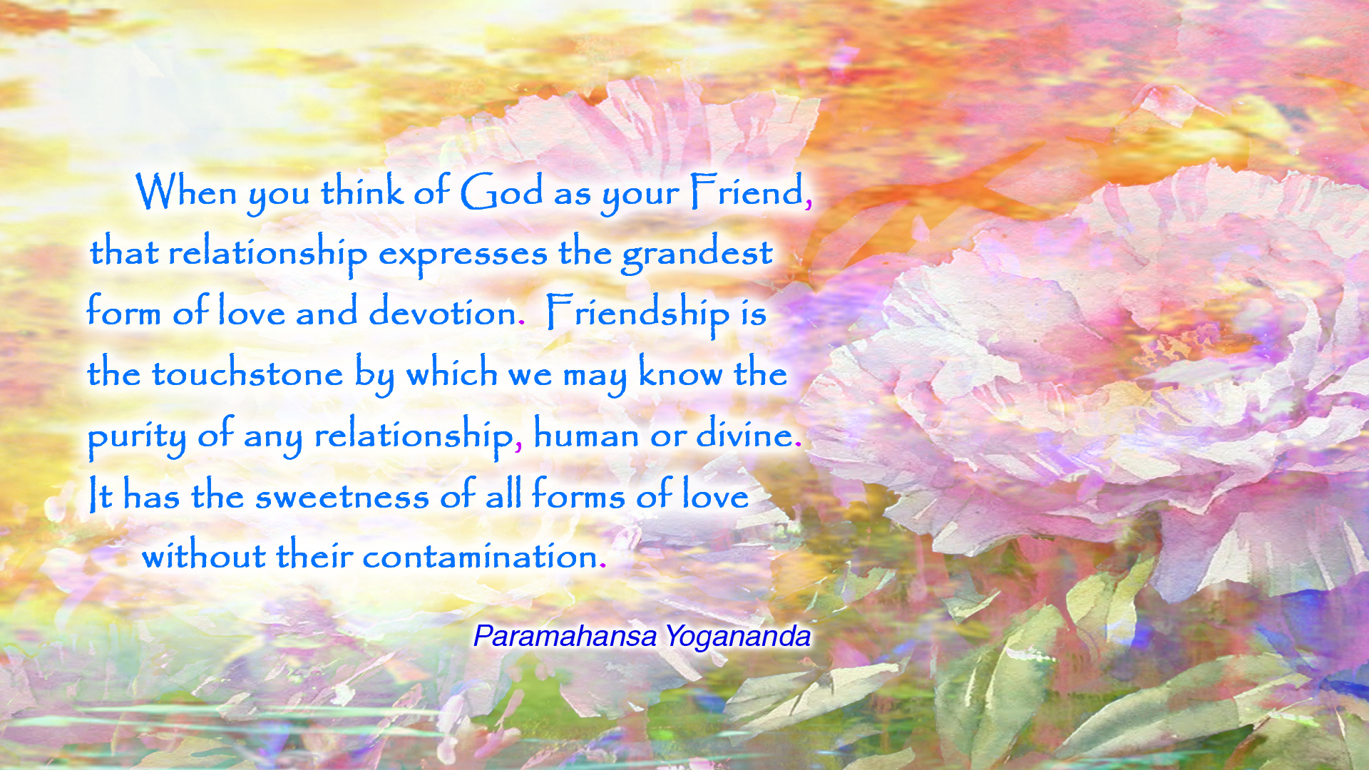 Yogananda friendship wallpaper